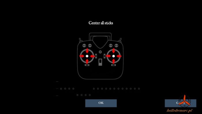 FPV Freerider calibration symulator lotu kalibracja aparatury taranis qx7